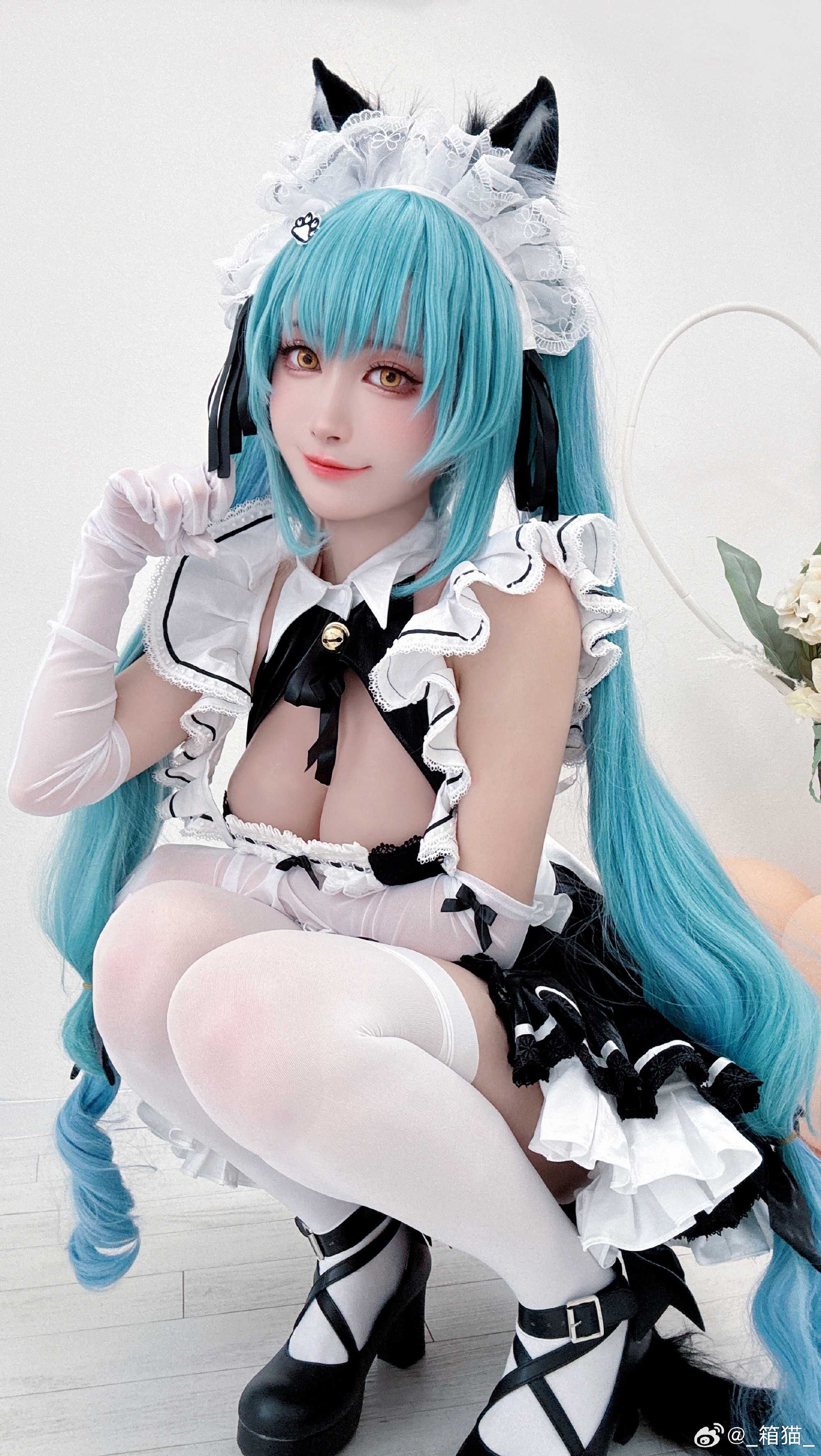 cosplay傲娇女仆初音（不x #nikke_胜利女神@_箱猫_-第1张.jpg