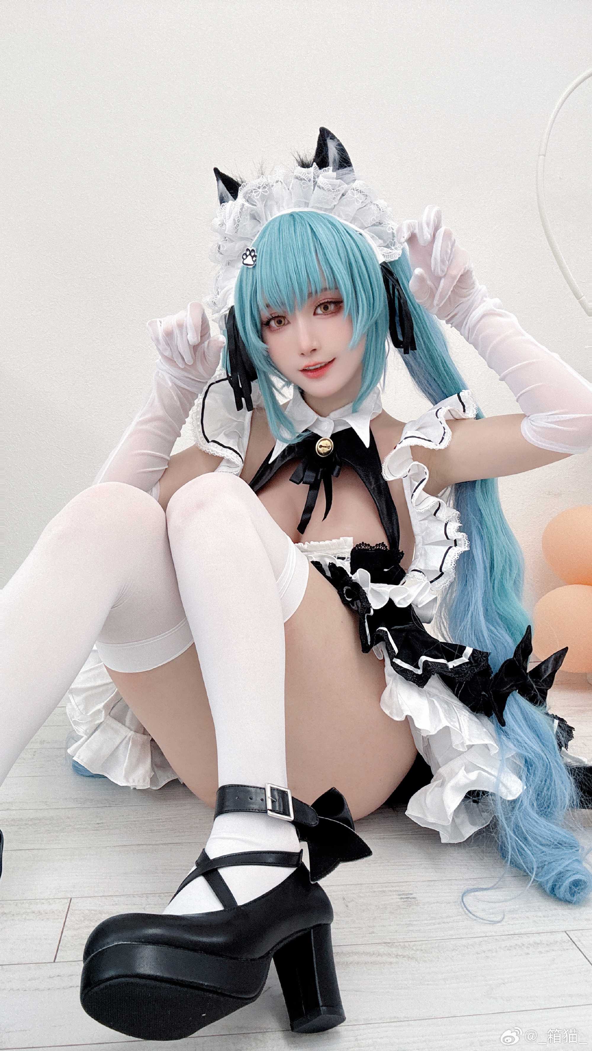 cosplay傲娇女仆初音（不x #nikke_胜利女神@_箱猫_